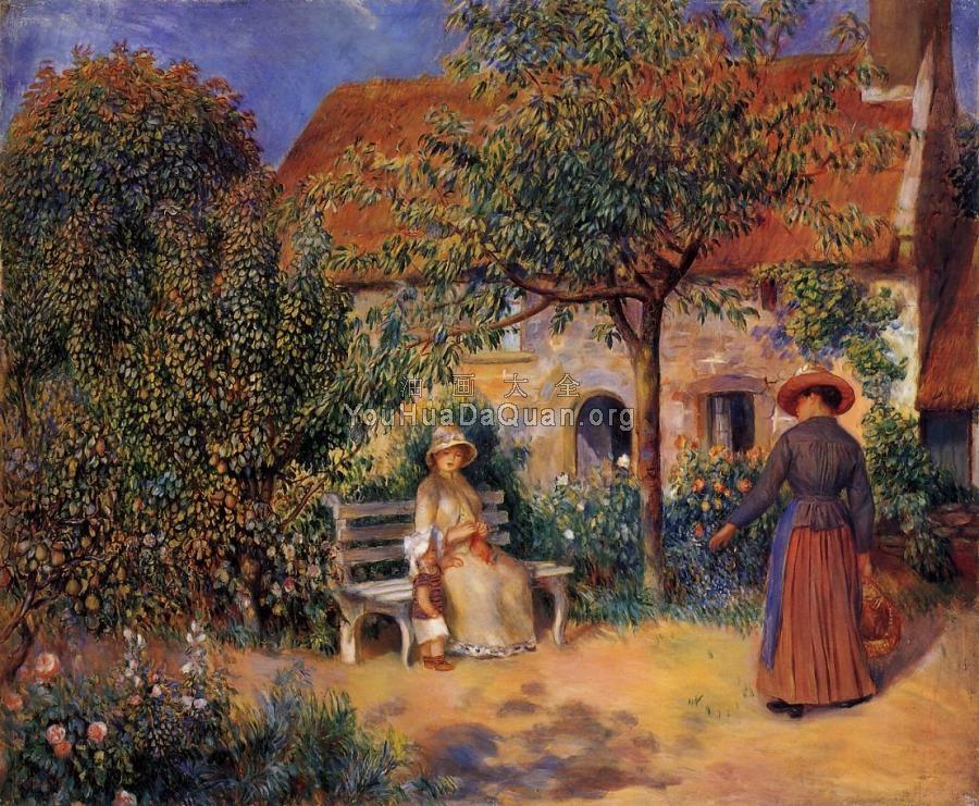 Garden Scene in Brittany - 皮埃尔·奥古斯特·雷诺阿